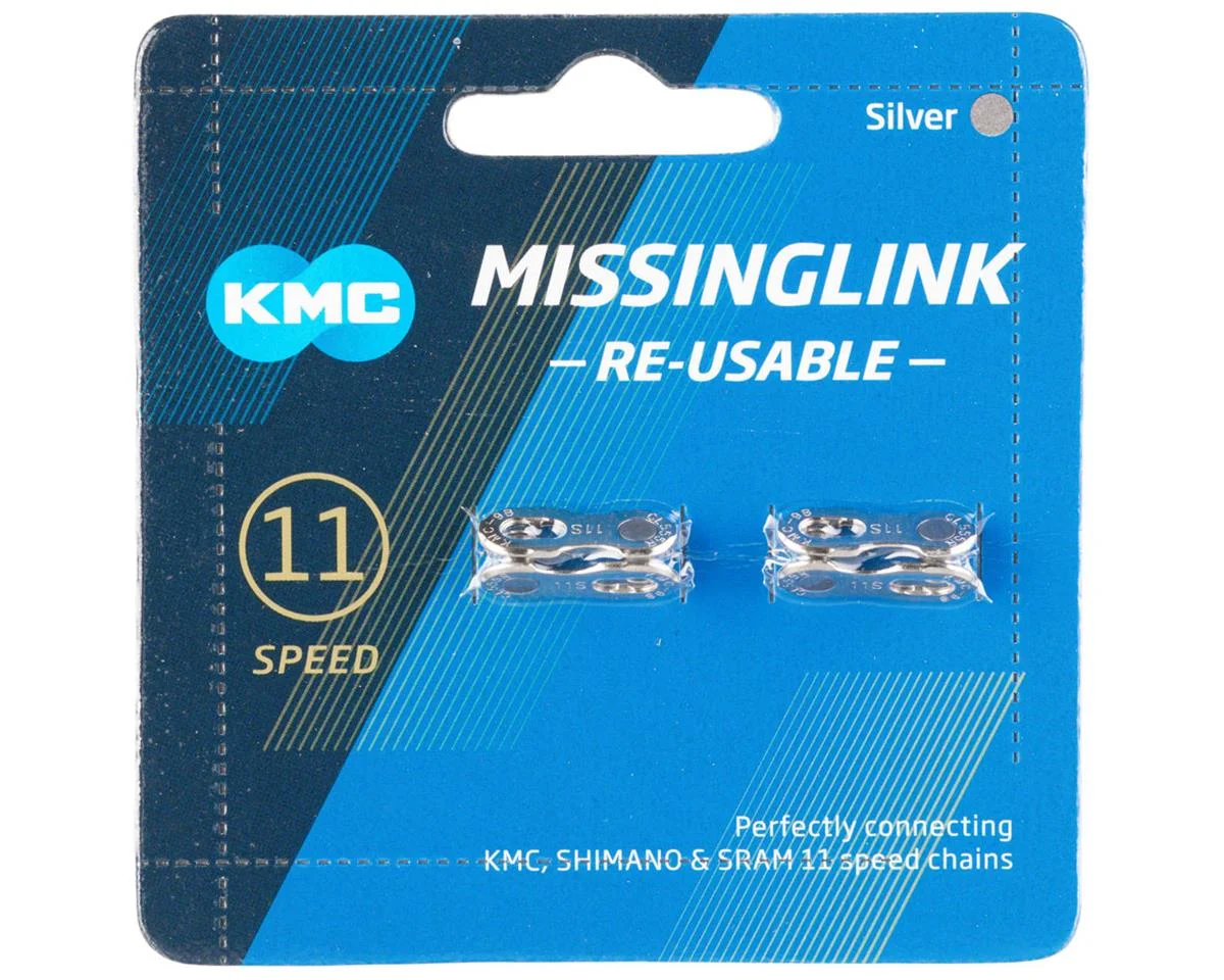 KMC Reusable Missing Link Chain Link (Silver) (11 Speed) (2 Pairs) - view 2